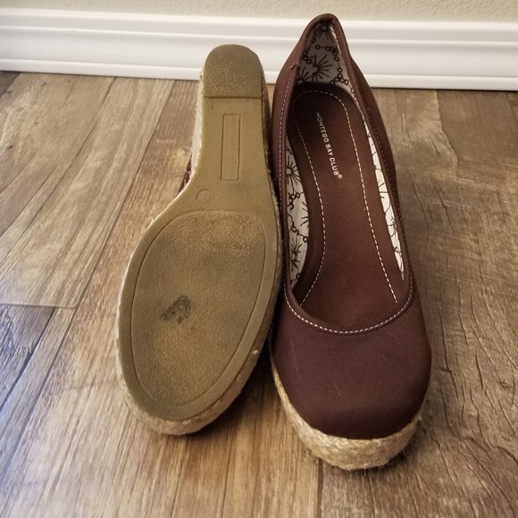 Montego Bay Club Brown Jute Wedge Heels - Picture 4 of 9